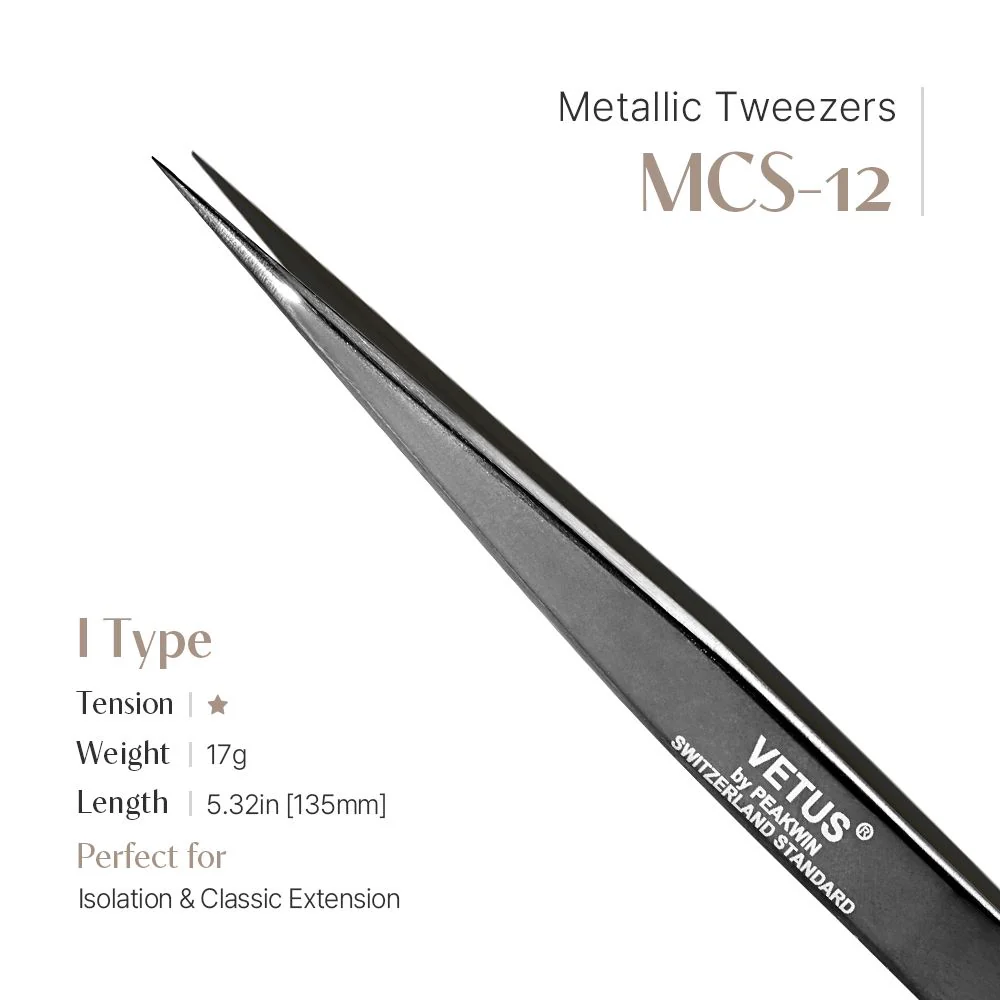 Metallic Tweezers - MCS-12 (I shape) - Image 2