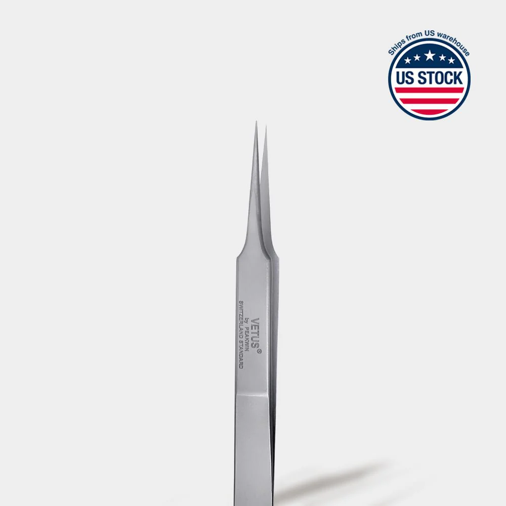 Vetus Silver Tweezers (Straight) (A shape) - US Stock