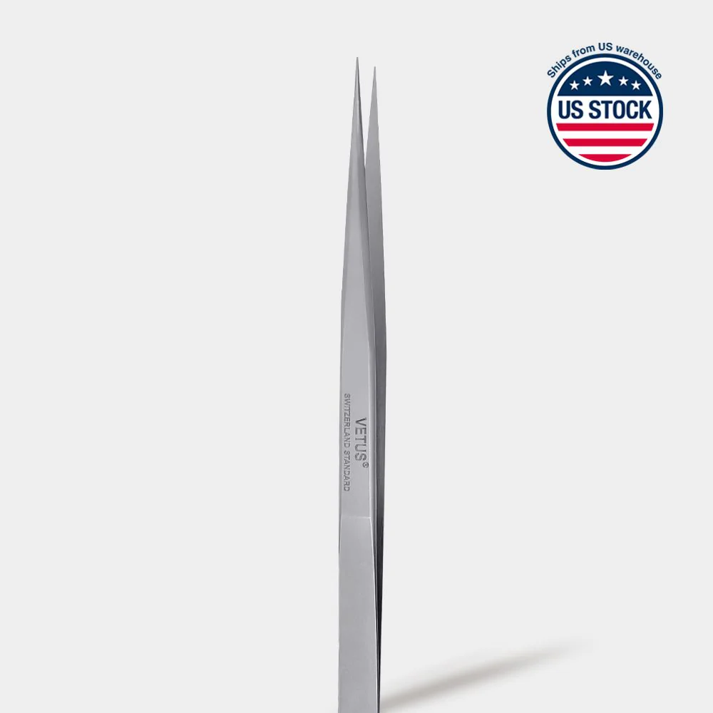 Vetus Silver Tweezers (Straight) (I shape) - US Stock